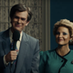 Jessica Chastain and Andrew Garfield as Tammy Faye and Jim Bakker.